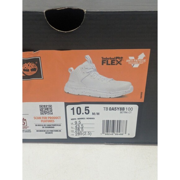 Timberland PRO Setra CT Work Shoes Men’s 10.5 White A5Y8B Slip Resistant - Picture 8 of 12